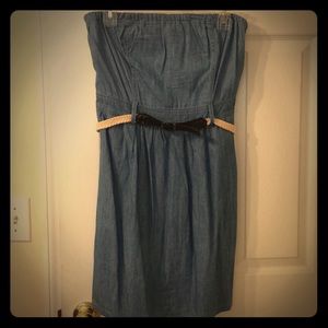 Halter top blue Jean mini skirt